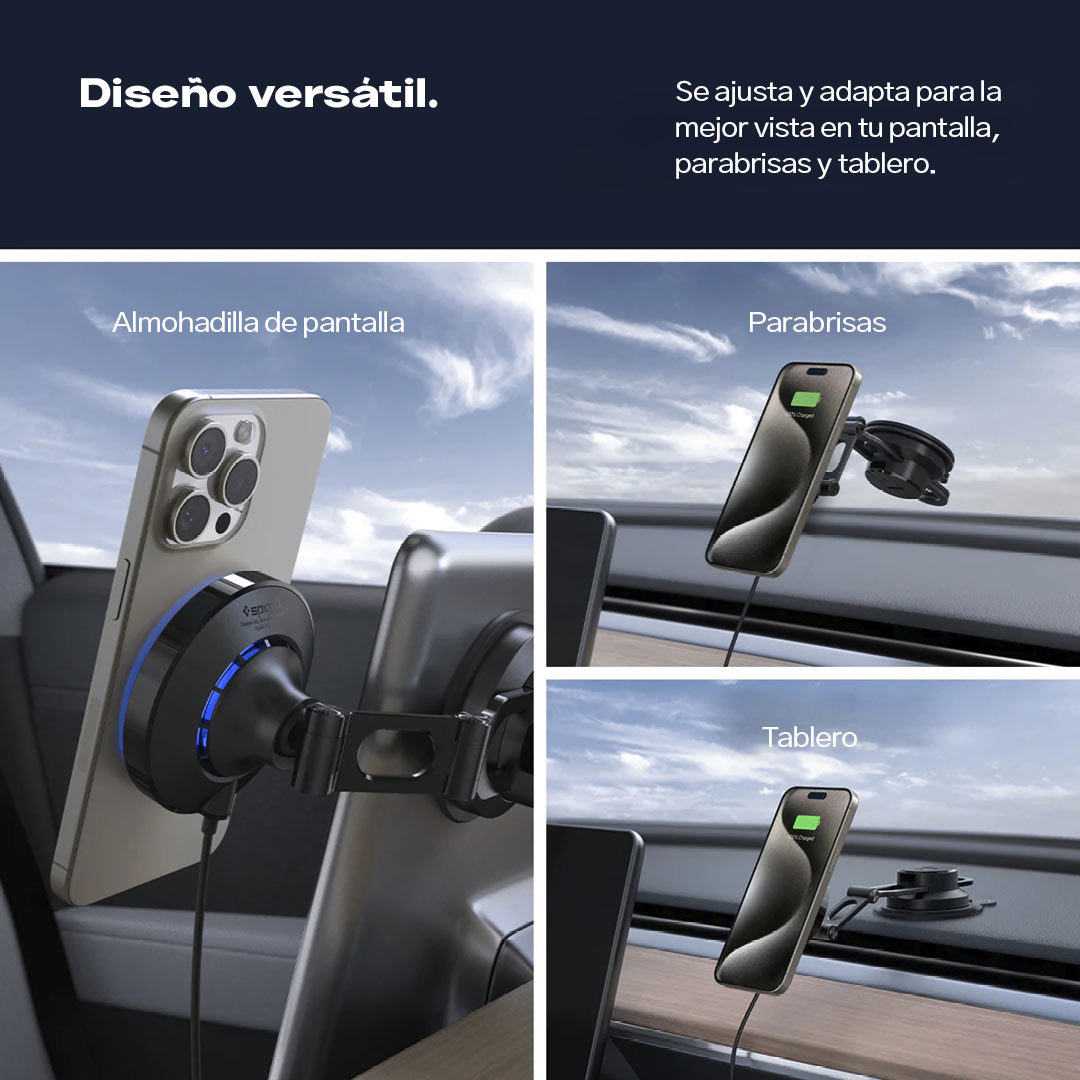 Montura Cargador para auto Spigen OneTap Pro 3 CryoMax (MagSafe) ITS35WC