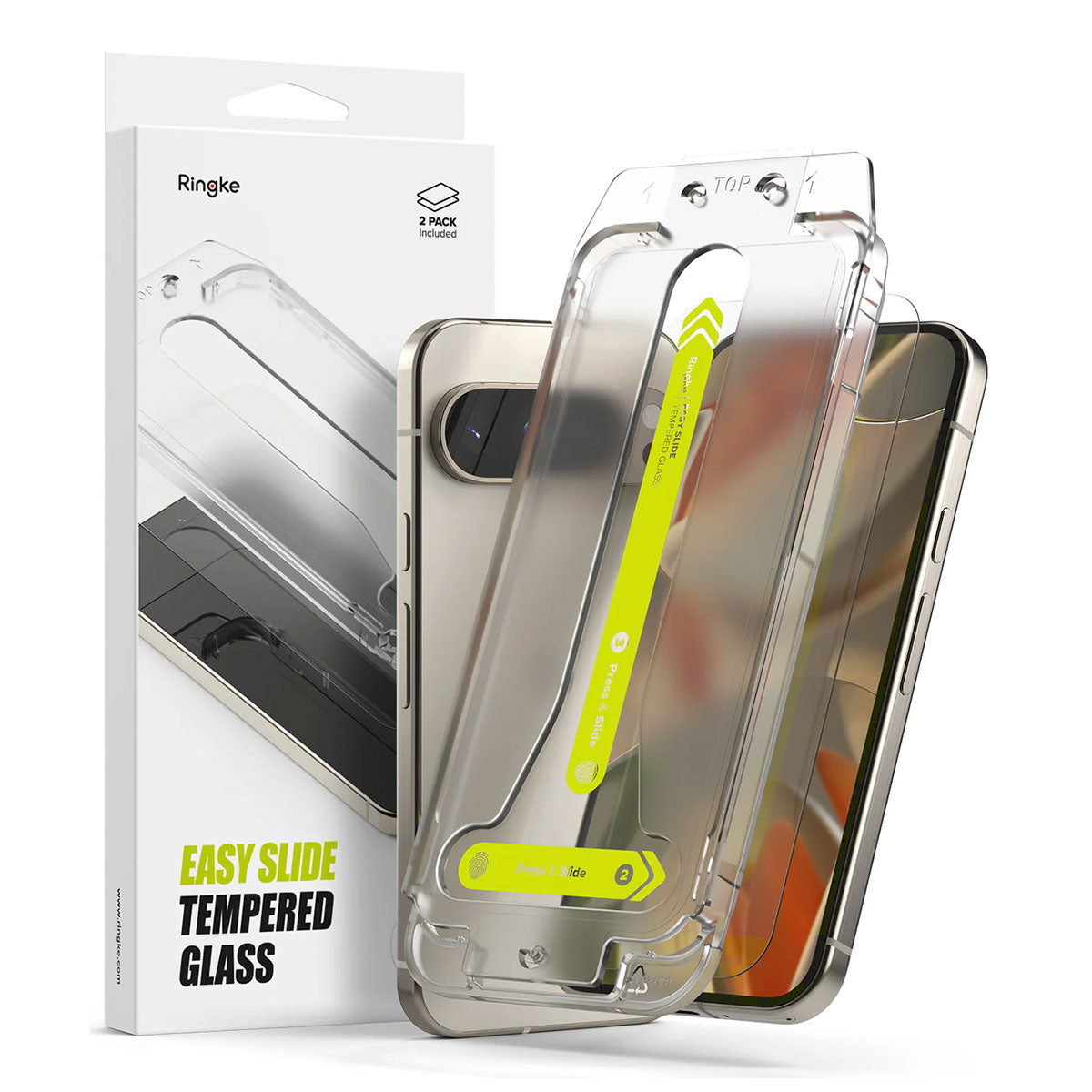 Protector de Pantalla Vidrio Ringke Easy Slide Pixel 9 / 9 Pro (2 UND)