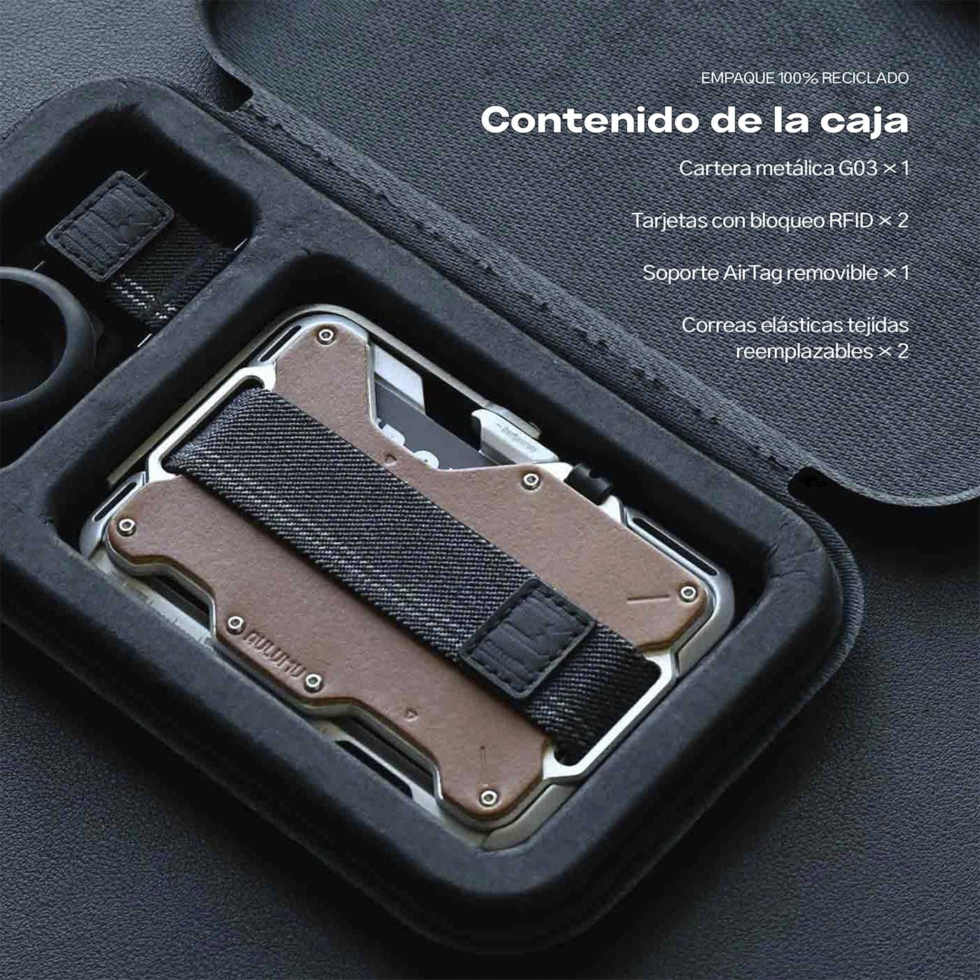 Smart Wallet Aulumu Stand Metal Leather (MagSafe) RFID