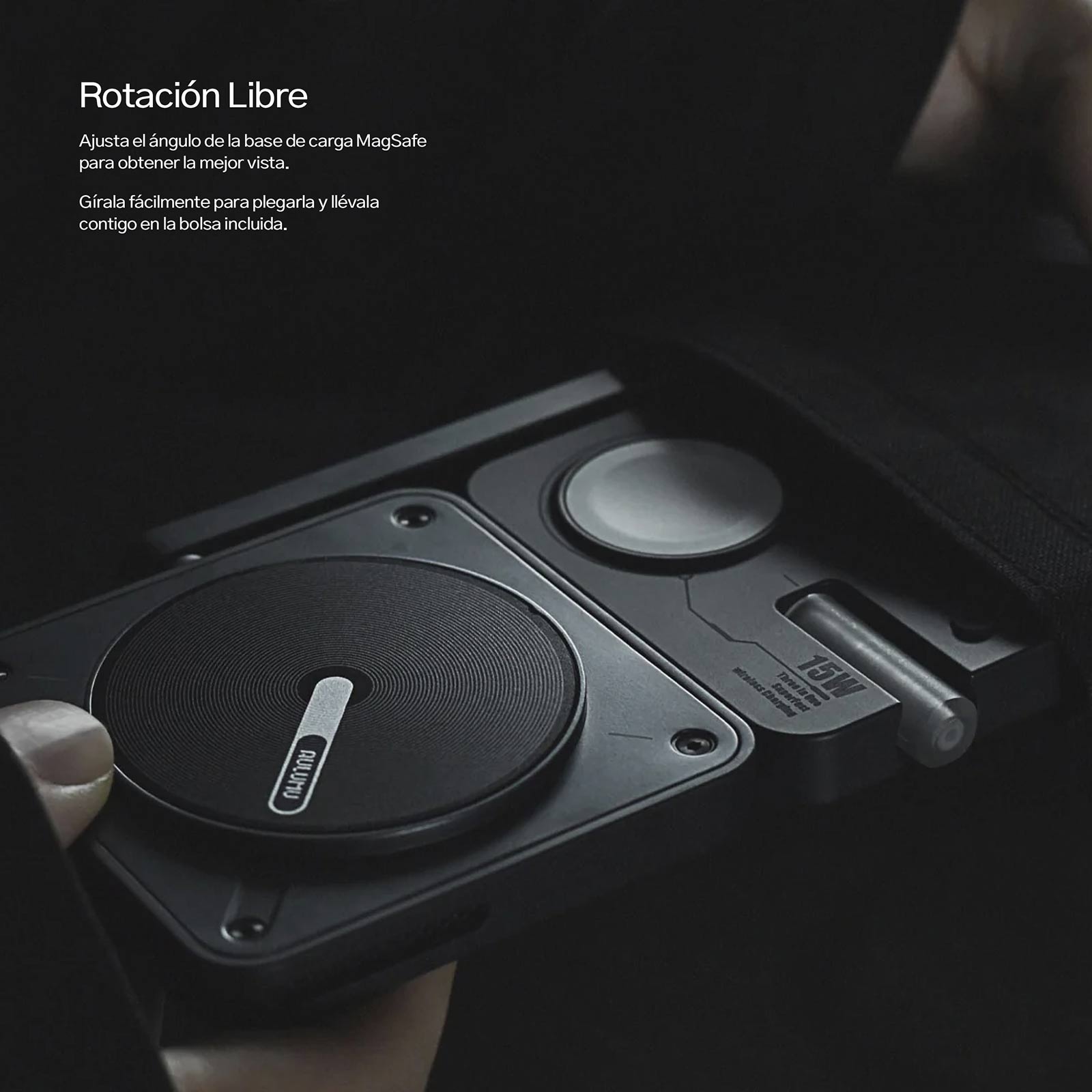 Stand Cargador Inalámbrico Aulumu Folding Qi2 4 en 1 (MagSafe)