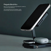 Stand Cargador Inalámbrico Aulumu Folding Qi2 4 en 1 (MagSafe)