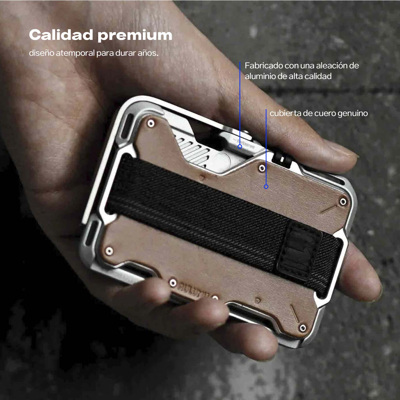 Smart Wallet Aulumu Stand Metal Leather (MagSafe) RFID