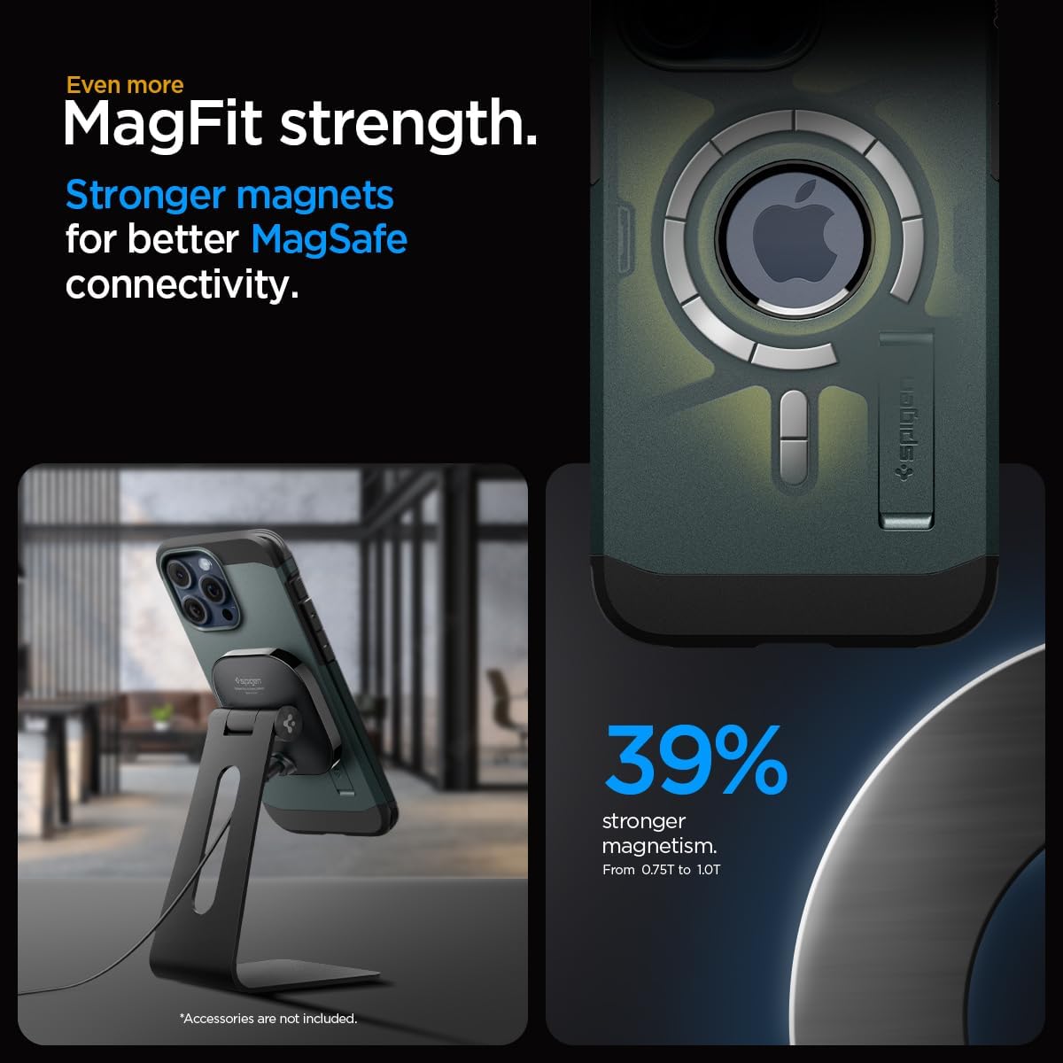 Case Spigen Tough Armor Mag iPhone 15 Pro Max (MagSafe) - Abyss Green - Spigen - Funda4 - 6 - 2 / CSTAMIP15PMMS - AGDastore