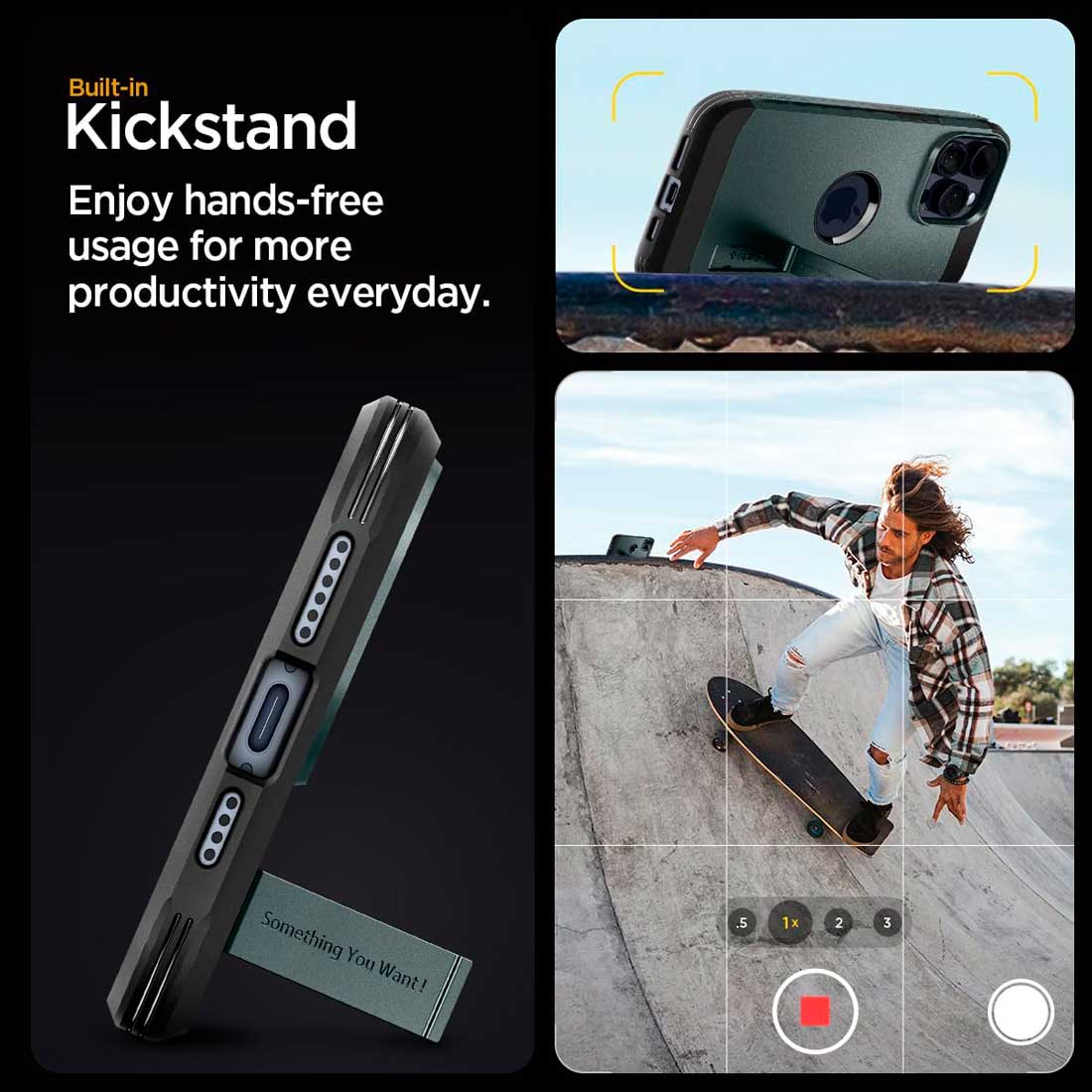 Case Spigen Tough Armor Mag iPhone 15 Pro Max (MagSafe) - Abyss Green - Spigen - Funda4 - 6 - 2 / CSTAMIP15PMMS - AGDastore