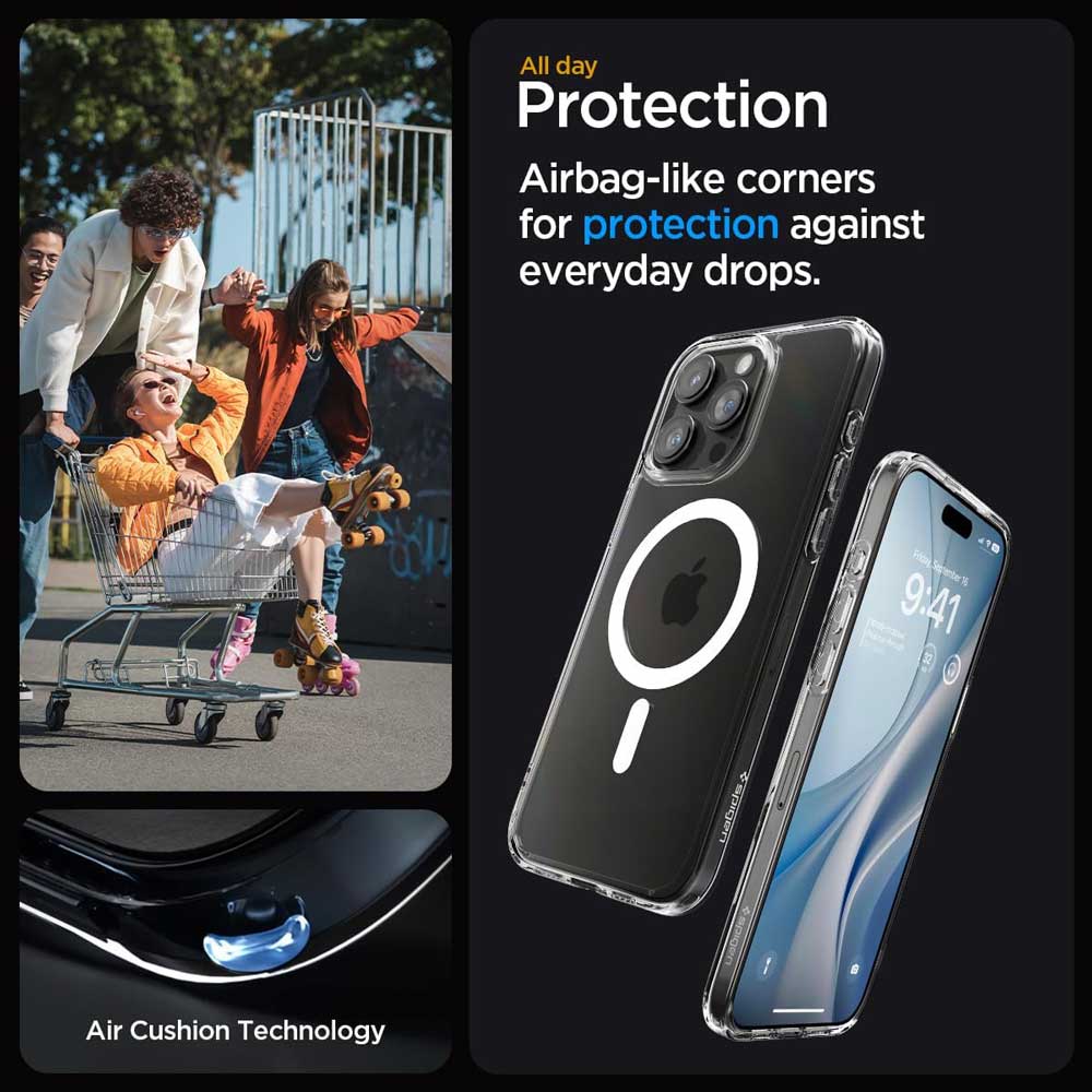 Case Spigen Ultra Hybrid Mag iPhone 15 Pro Max (MagSafe) - White - Spigen - Funda/ CSUHMIPH15PM - WHDastore