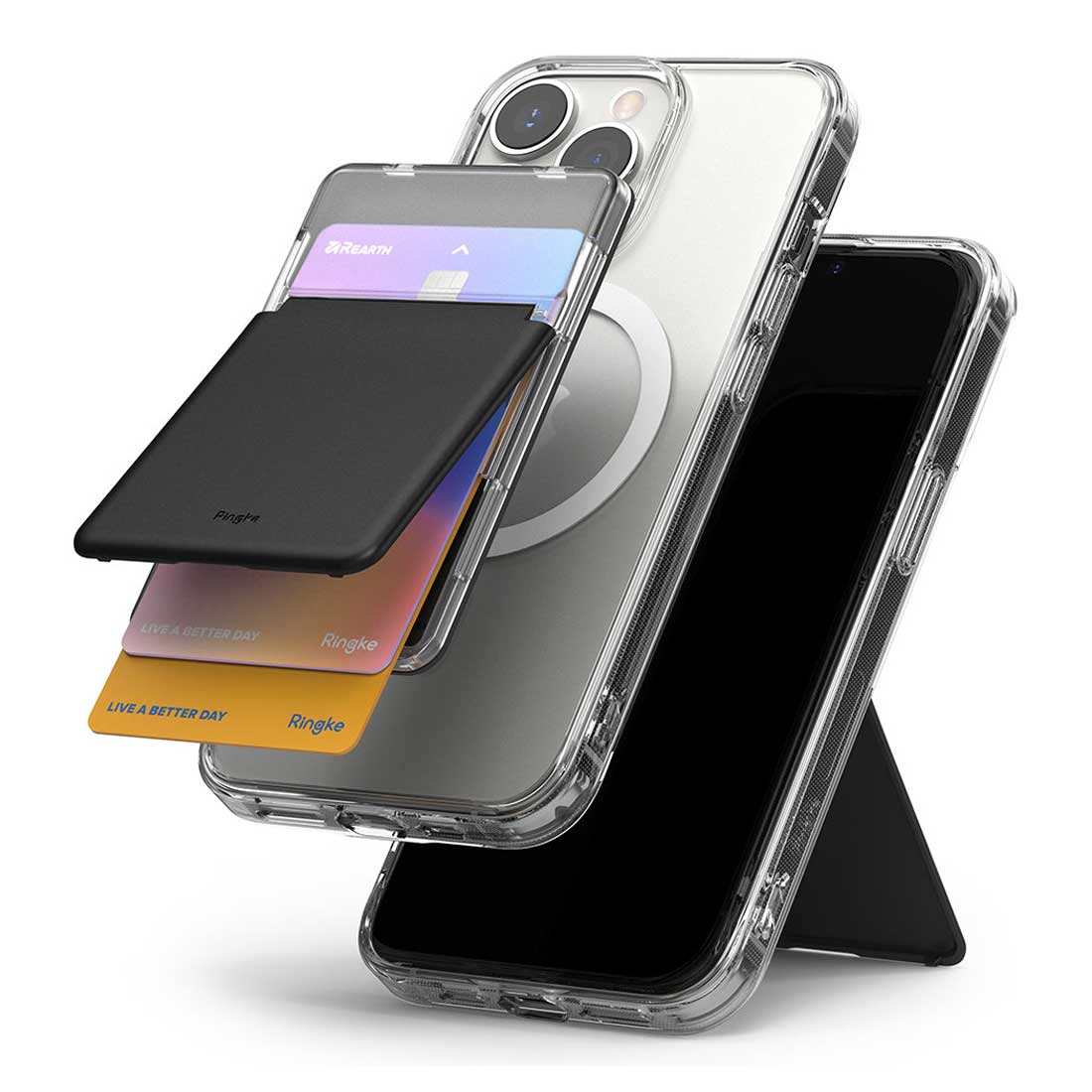 Tarjetero Ringke Card Holder Stand Slot (Magsafe) - Ringke - Tarjetero6 - 6 - 9 / RTMSSCH - CLBCKDastore