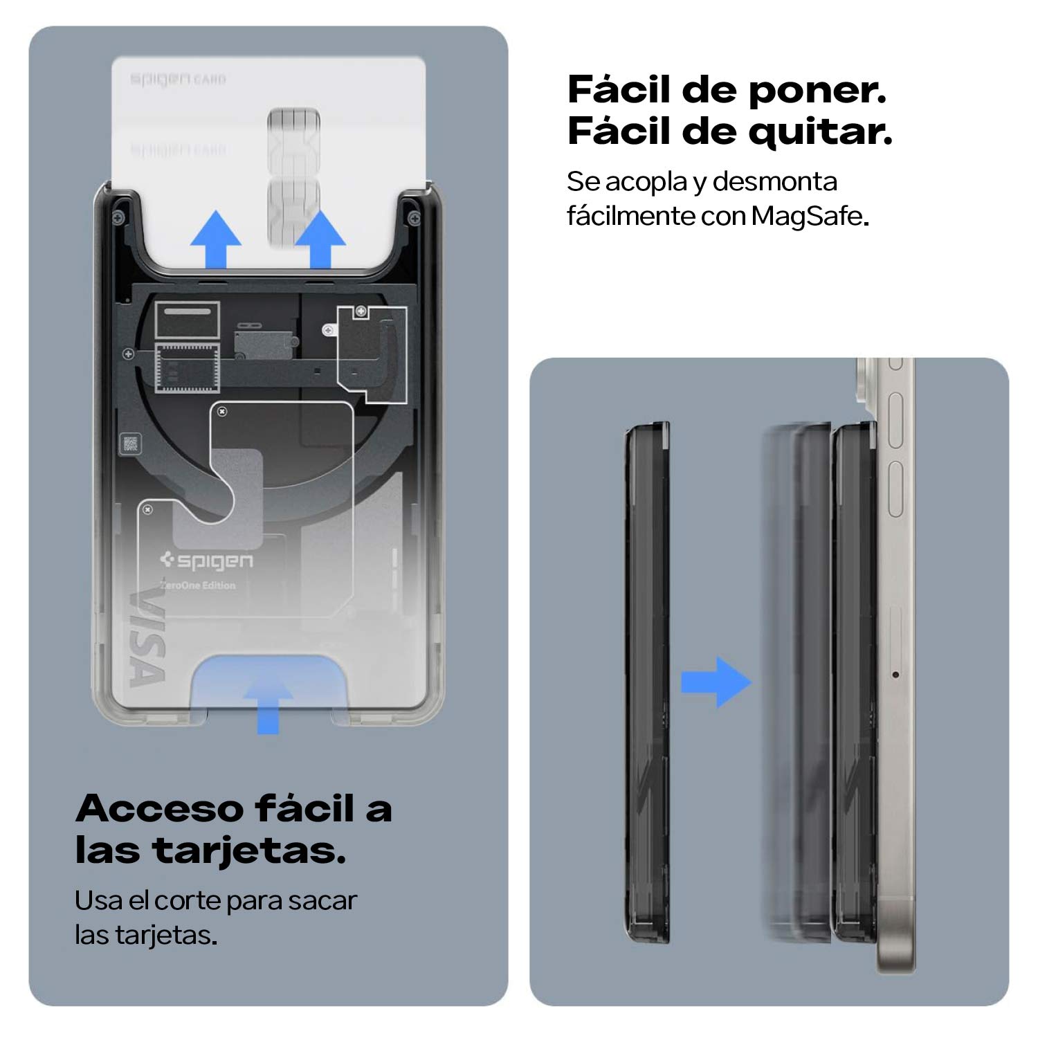 Tarjetero Spigen Ultra Hybrid Zero One Wallet MagSafe - Spigen - Tarjetero5 - 7 - 2 / TSUHZOWMSDastore