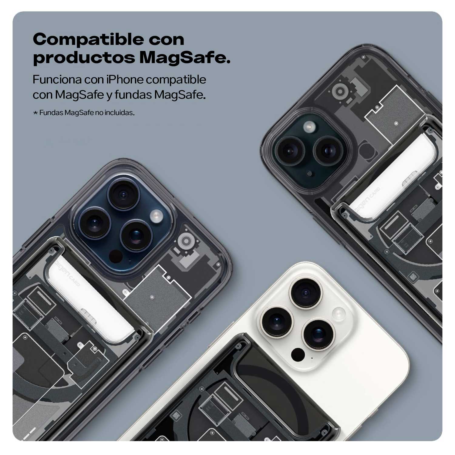 Tarjetero Spigen Ultra Hybrid Zero One Wallet MagSafe - Spigen - Tarjetero5 - 7 - 2 / TSUHZOWMSDastore