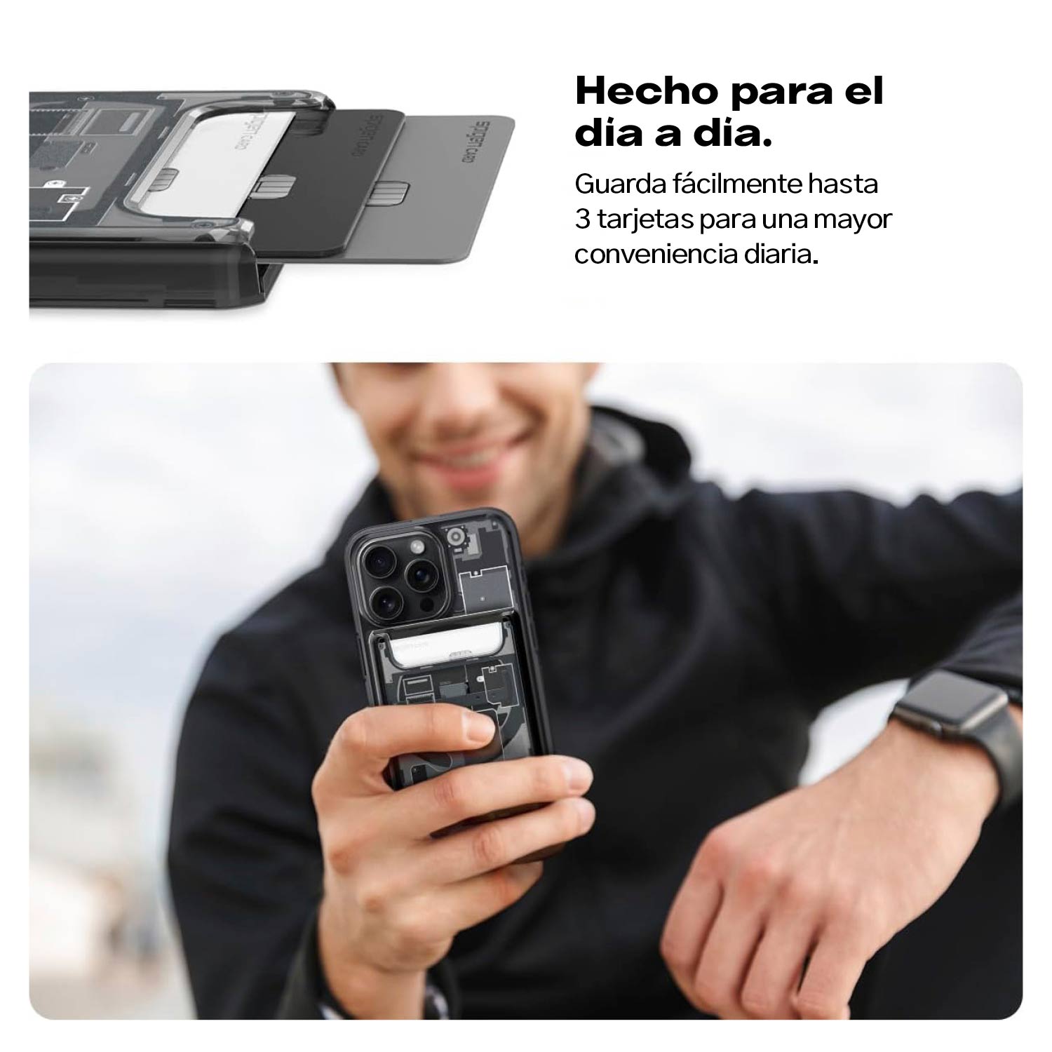 Tarjetero Spigen Ultra Hybrid Zero One Wallet MagSafe - Spigen - Tarjetero5 - 7 - 2 / TSUHZOWMSDastore