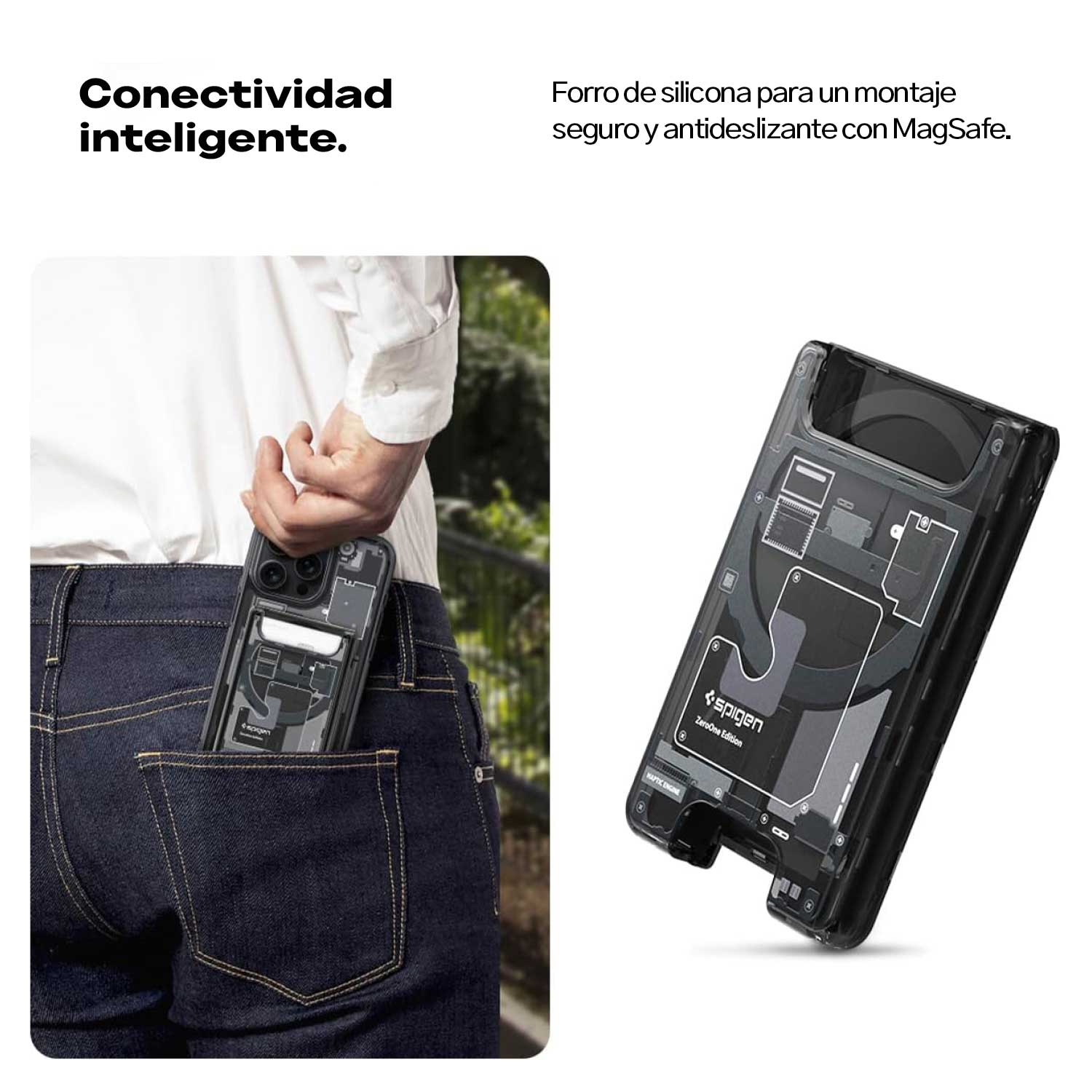 Tarjetero Spigen Ultra Hybrid Zero One Wallet MagSafe - Spigen - Tarjetero5 - 7 - 2 / TSUHZOWMSDastore