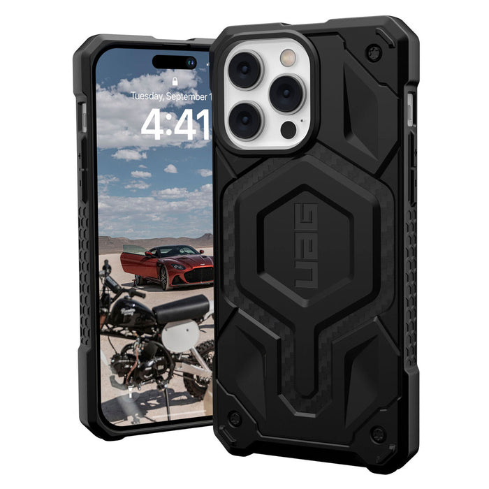 Case UAG Monarch Pro iPhone 14 Pro Max (Magsafe) - Carbon Fiber