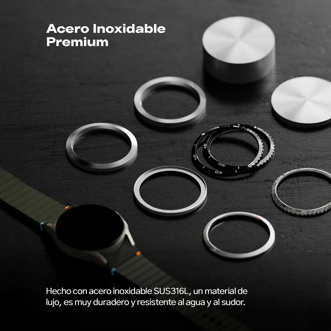 Case Ringke Bezel Styling + Protector de Pantalla Vidrio Galaxy Watch 7 (44mm)