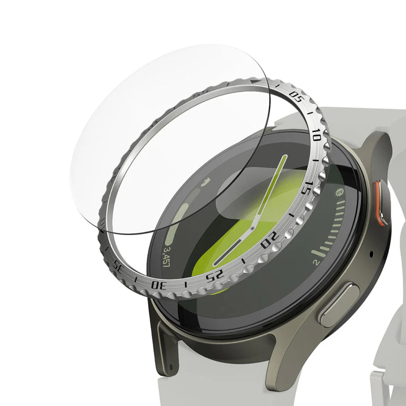 Case Ringke Bezel Styling + Protector de Pantalla Vidrio Galaxy Watch 7 (44mm)