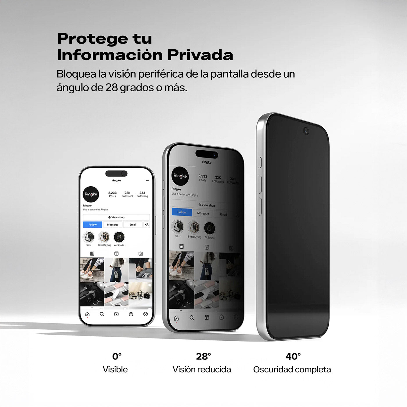 Protector de Pantalla Vidrio Ringke Easy Slide Anti-espía iPhone 17 Pro Max (Instalador) 2 UND