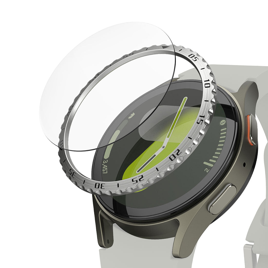 Case Ringke Bezel Styling + Protector de Pantalla Vidrio Galaxy Watch 7 (44mm)