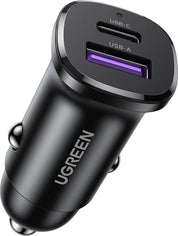 UGREEN EC305 - cargador de auto USB-C y USB-A 30W