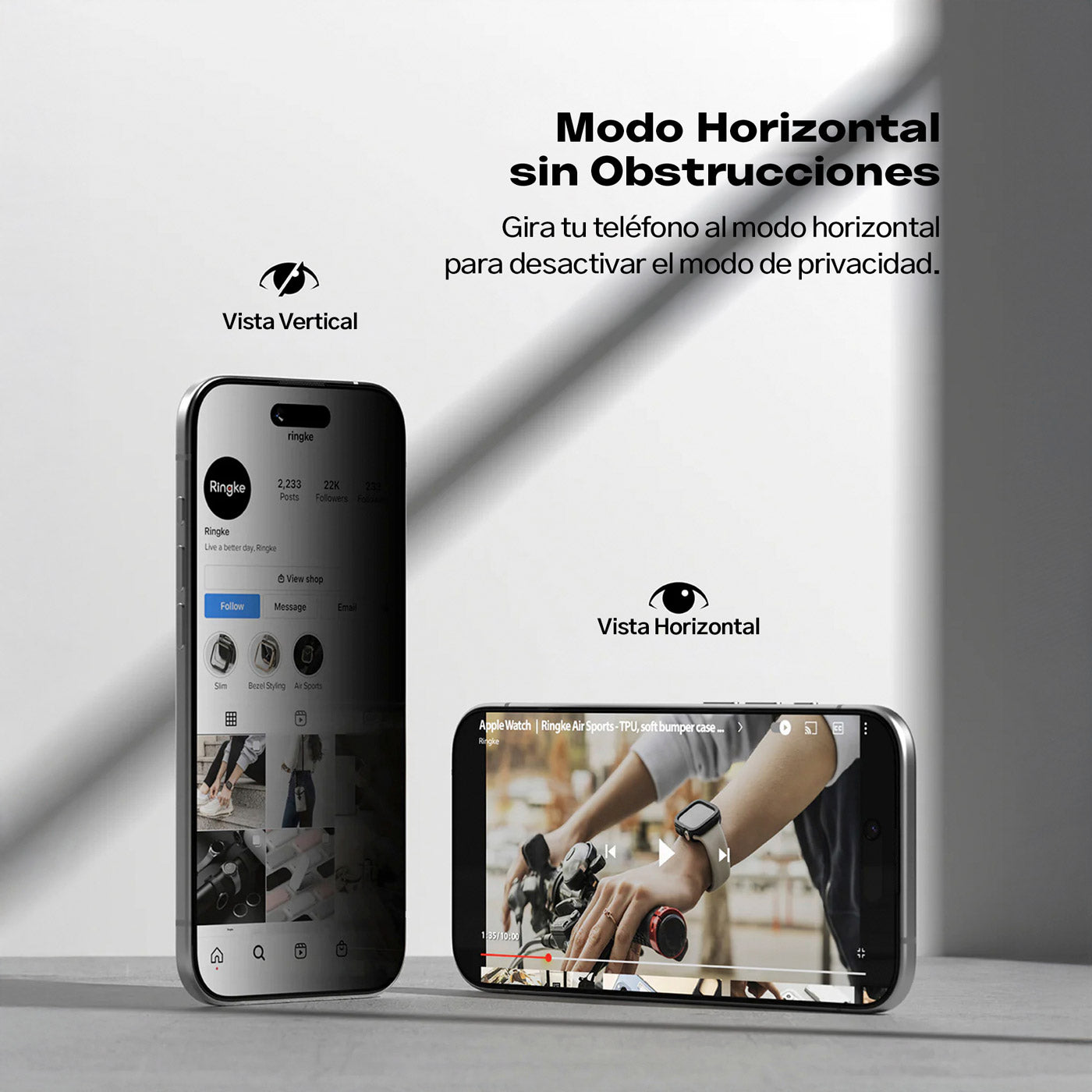 Protector de Pantalla Vidrio Ringke Easy Slide Anti-espía iPhone 17 Air (Instalador) 2 UND