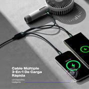 Cargador Ringke Multi Carga Rápida 3-en-1 (1.2 Metros)