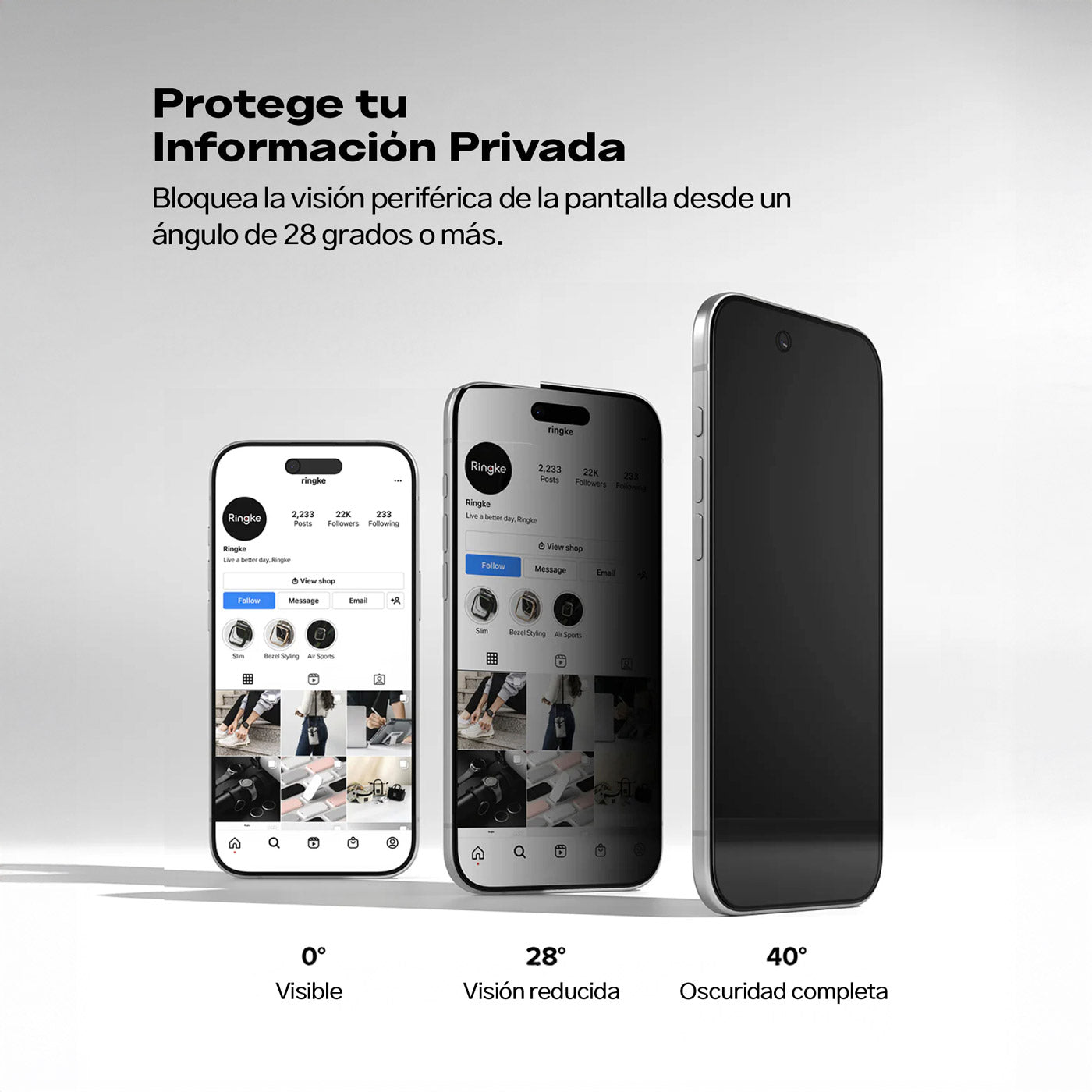 Protector de Pantalla Vidrio Ringke Easy Slide Anti-espía iPhone 17 (Instalador) 2 UND