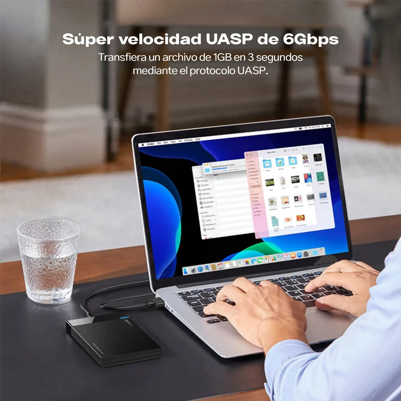 Case Externo UGREEN para HDD/SSD 2.5” SATA USB 3.0