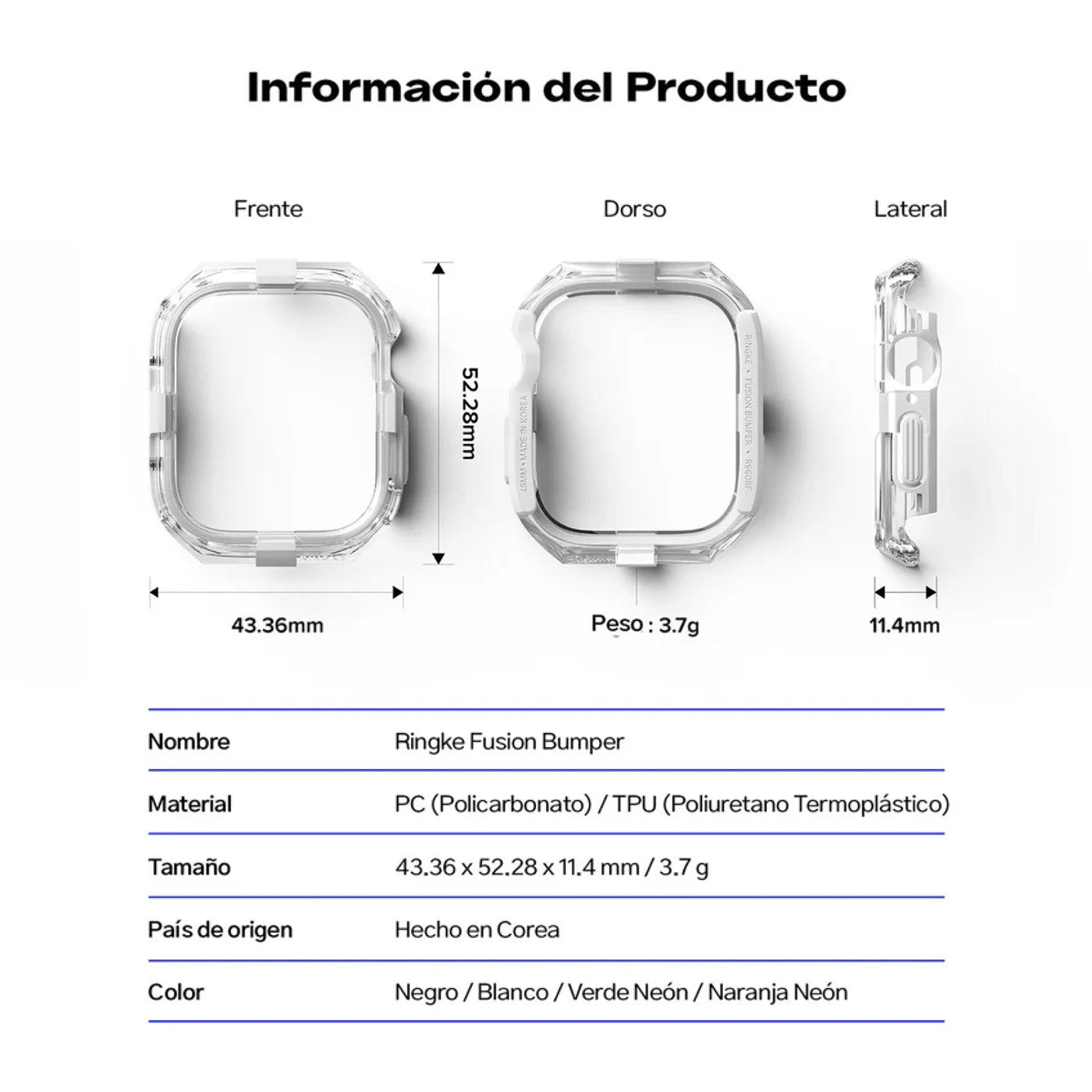 Case Ringke Fusion Bumper Apple Watch 46MM Serie 10/11