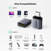 Adaptadores UGREEN USB-A a USB-C (Pack x2)