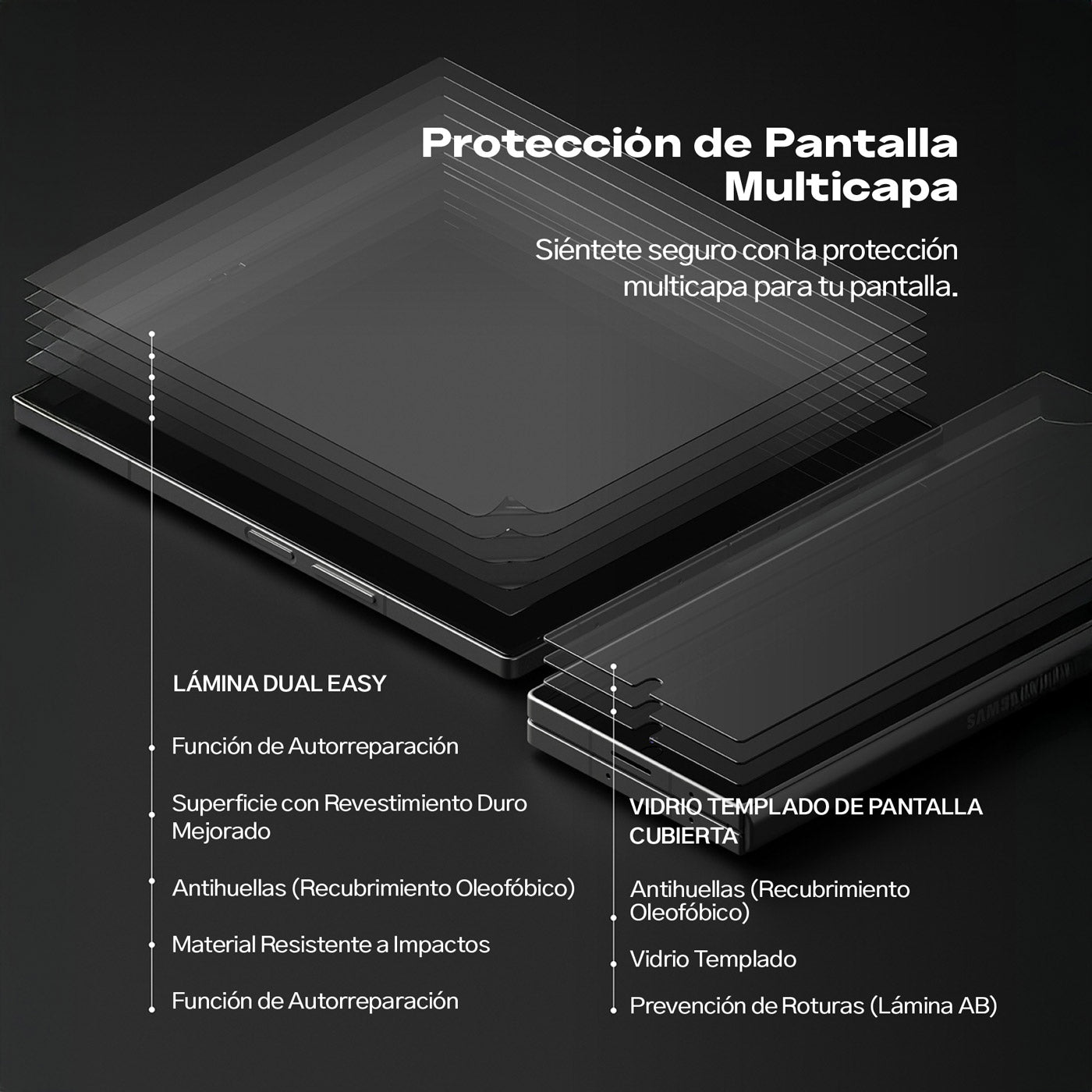 Pack Protector de pantalla Ringke 3 en 1 Galaxy Z Fold6