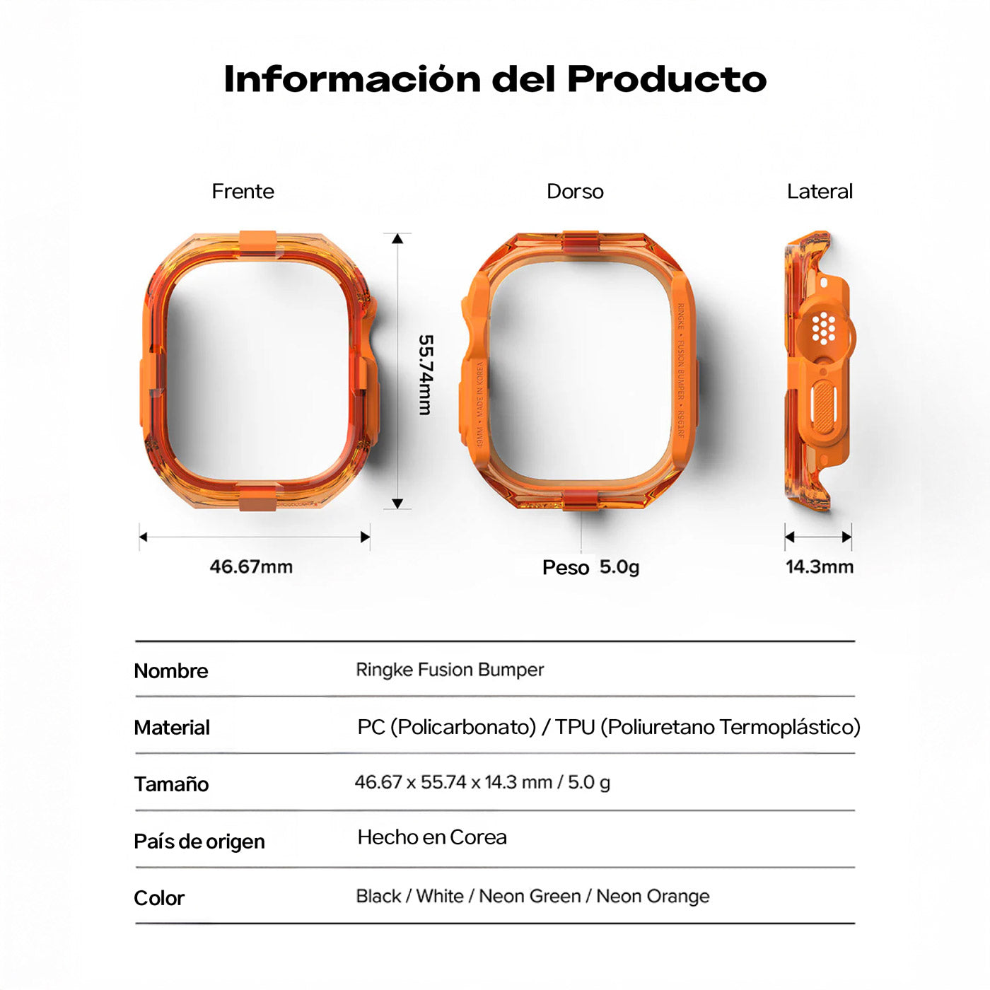 Case Ringke Fusion Bumper Apple Watch Ultra 49MM Serie 1/2/3