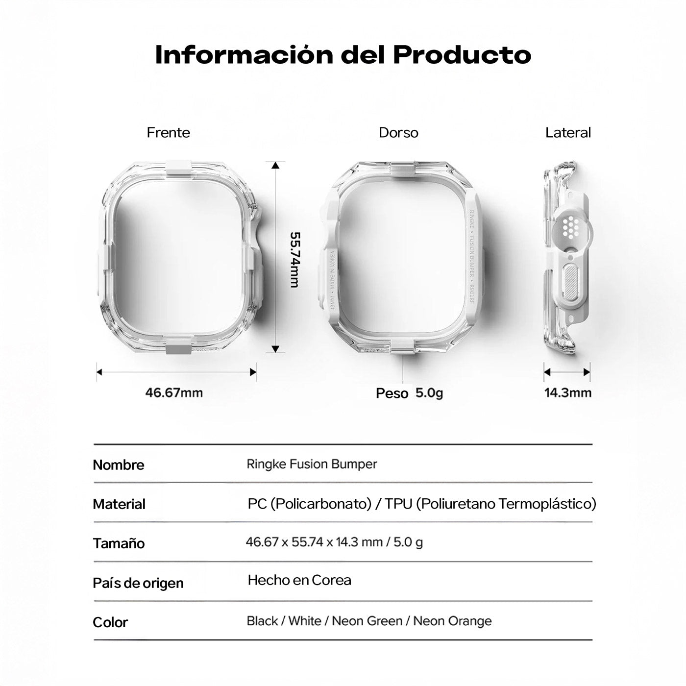 Case Ringke Fusion Bumper Apple Watch Ultra 49MM Serie 1/2/3