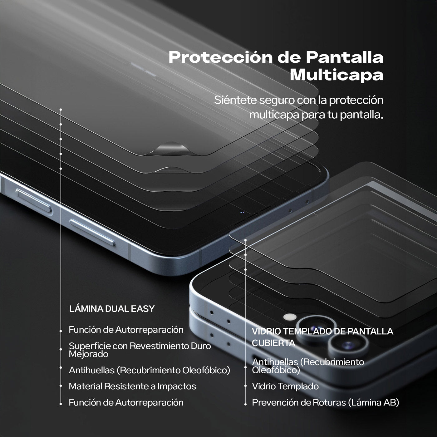 Pack Protector de pantalla Ringke 3 en 1 Galaxy Z Flip6