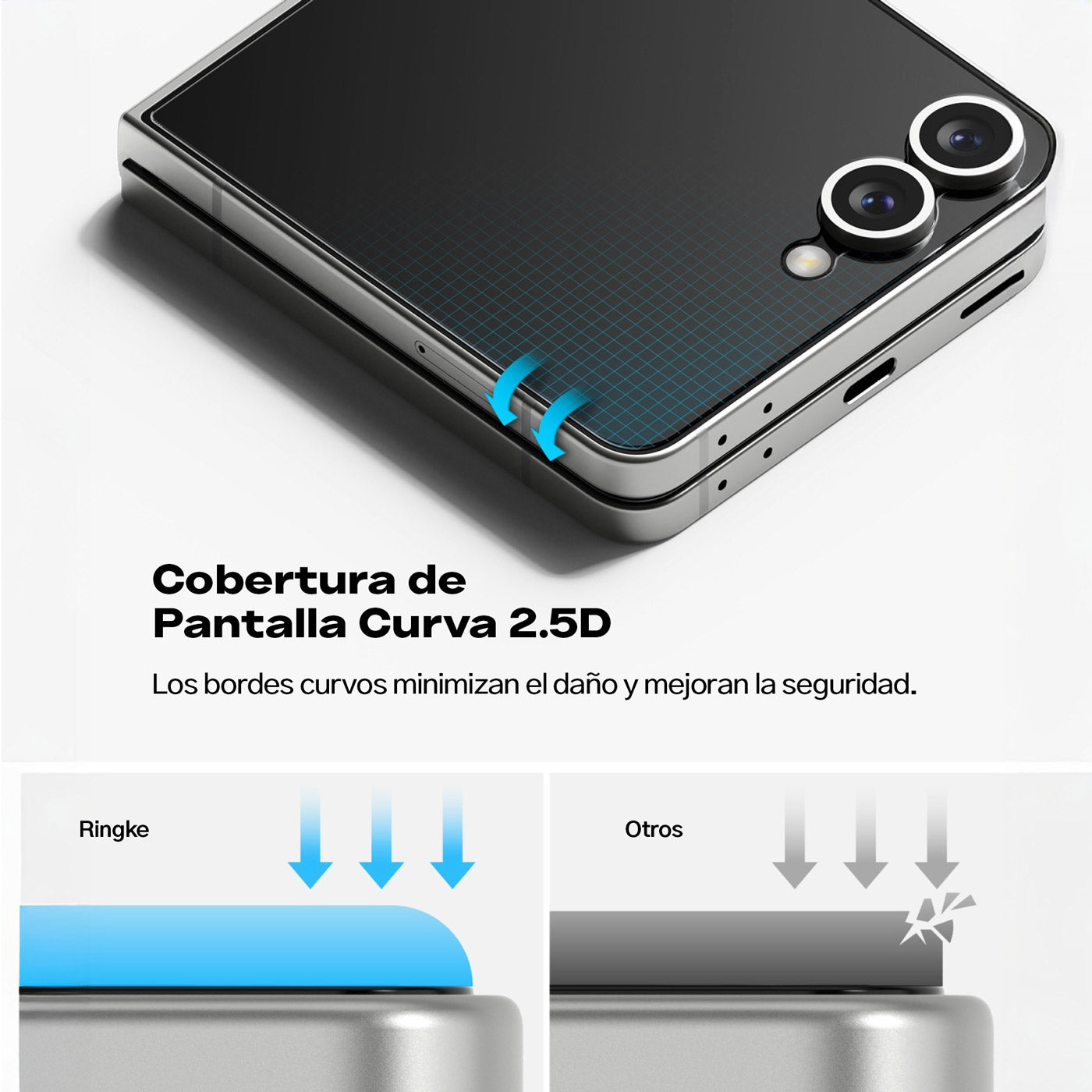 Pack Protector de pantalla Ringke 3 en 1 Galaxy Z Flip7