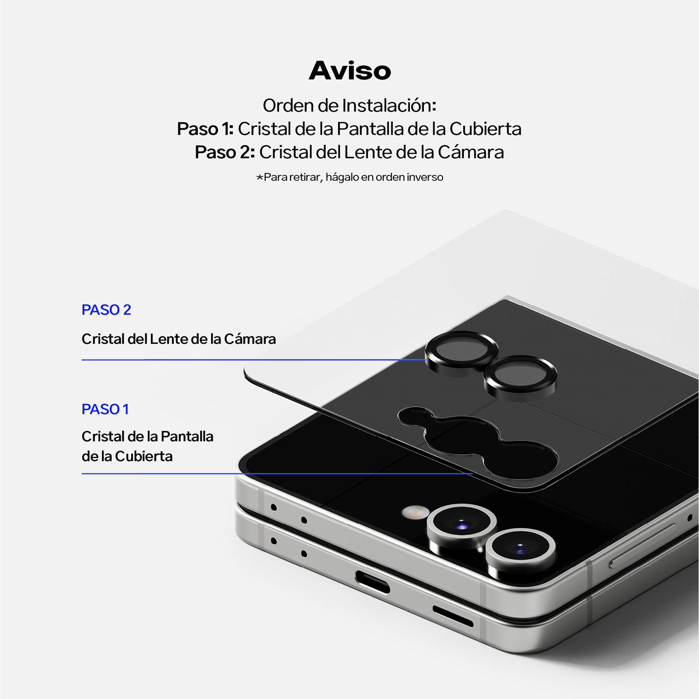 Pack Protector de pantalla Ringke 3 en 1 Galaxy Z Flip7