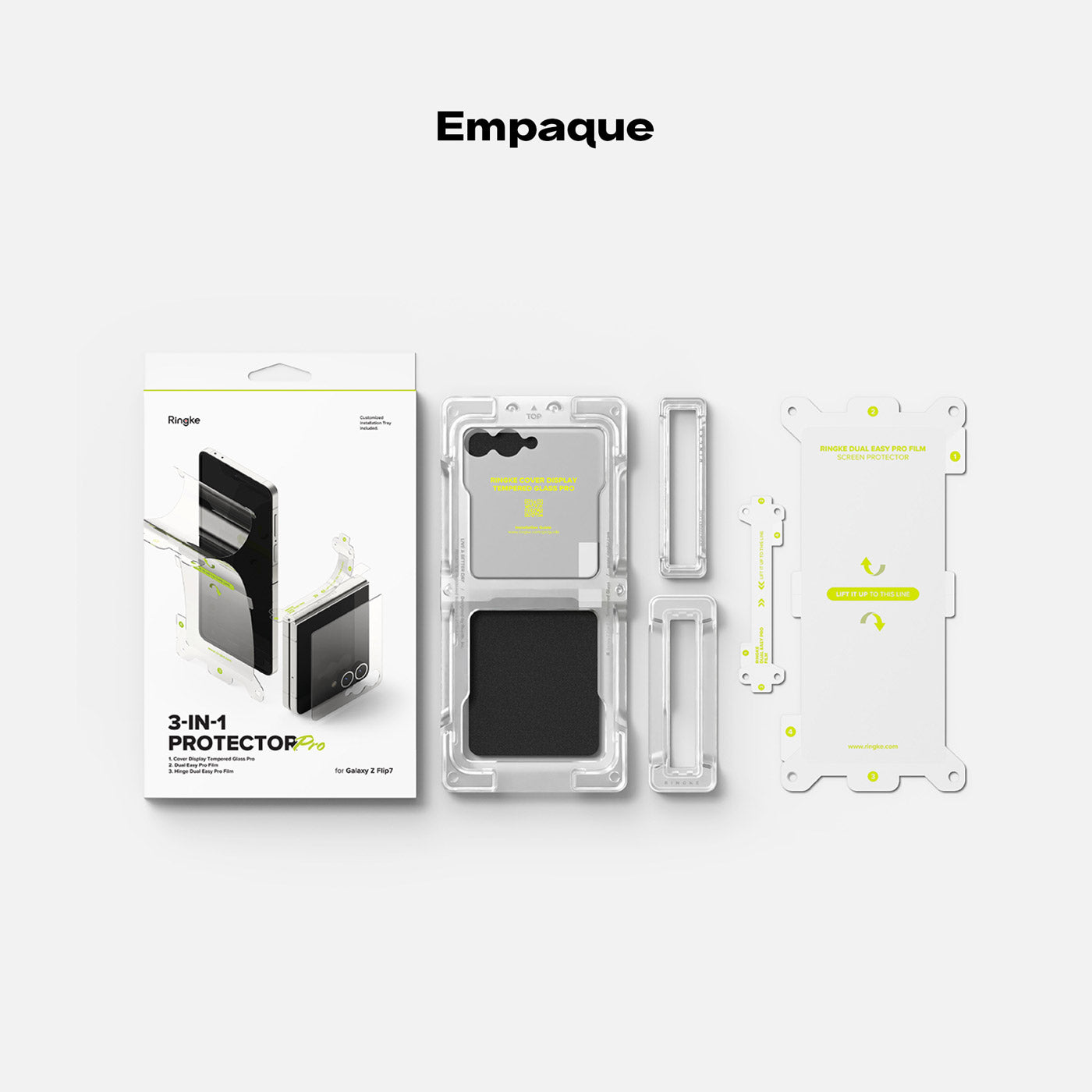 Pack Protector de pantalla Ringke 3 en 1 Galaxy Z Flip7