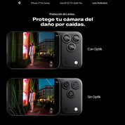 Spigen Protector de lente iPhone 17 Pro Max / iPhone 17 Pro / iPhone 16 Pro / iPhone 16 Pro Max / iPhone 15 Pro / iPhone 15 Pro Max / iPhone 14 Pro / iPhone 14 Pro Max (2 Pack)