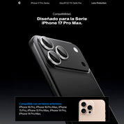 Spigen Protector de lente iPhone 17 Pro Max / iPhone 17 Pro / iPhone 16 Pro / iPhone 16 Pro Max / iPhone 15 Pro / iPhone 15 Pro Max / iPhone 14 Pro / iPhone 14 Pro Max (2 Pack)