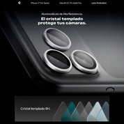 Spigen Protector de lente iPhone 17 Pro Max / iPhone 17 Pro / iPhone 16 Pro / iPhone 16 Pro Max / iPhone 15 Pro / iPhone 15 Pro Max / iPhone 14 Pro / iPhone 14 Pro Max (2 Pack)