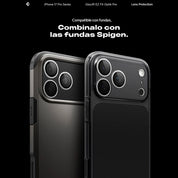 Spigen Protector de lente iPhone 17 Pro Max / iPhone 17 Pro / iPhone 16 Pro / iPhone 16 Pro Max / iPhone 15 Pro / iPhone 15 Pro Max / iPhone 14 Pro / iPhone 14 Pro Max (2 Pack)