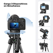 Trípode Profesional UGREEN para teléfono y cámara 15187