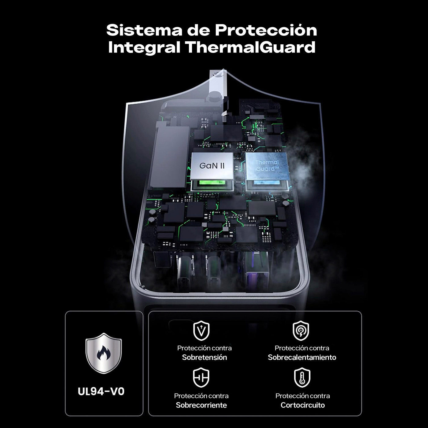 Cargador UGREEN 100W GaN + Cable