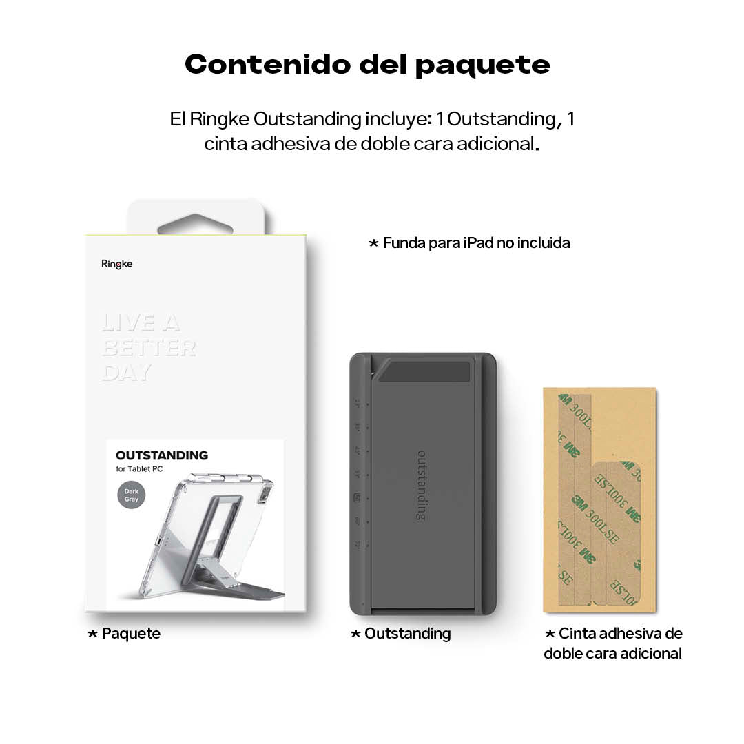 Ringke Outstanding Parante para Tableta - Dark Gray
