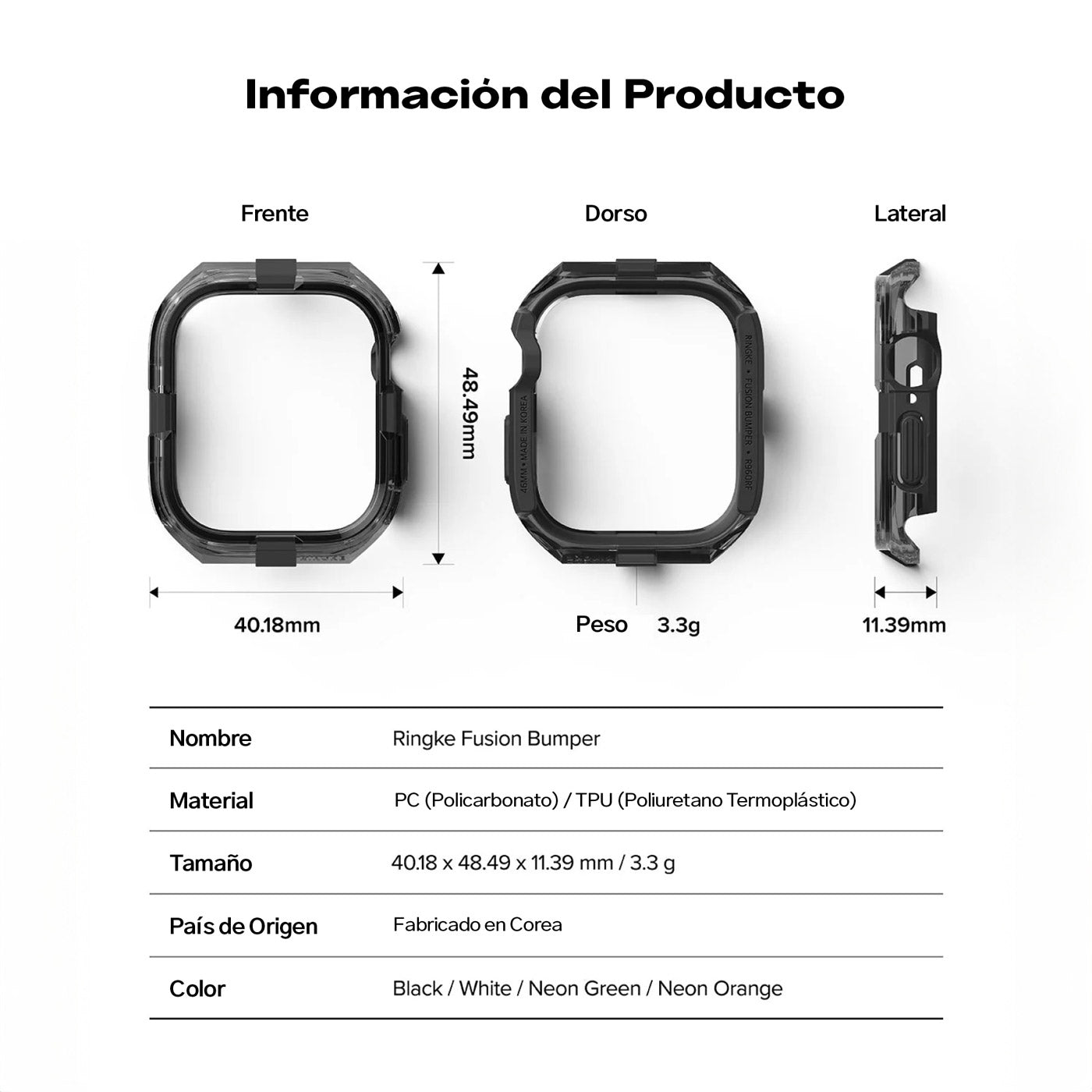 Case Ringke Fusion Bumper Apple Watch 42MM Serie 10/11