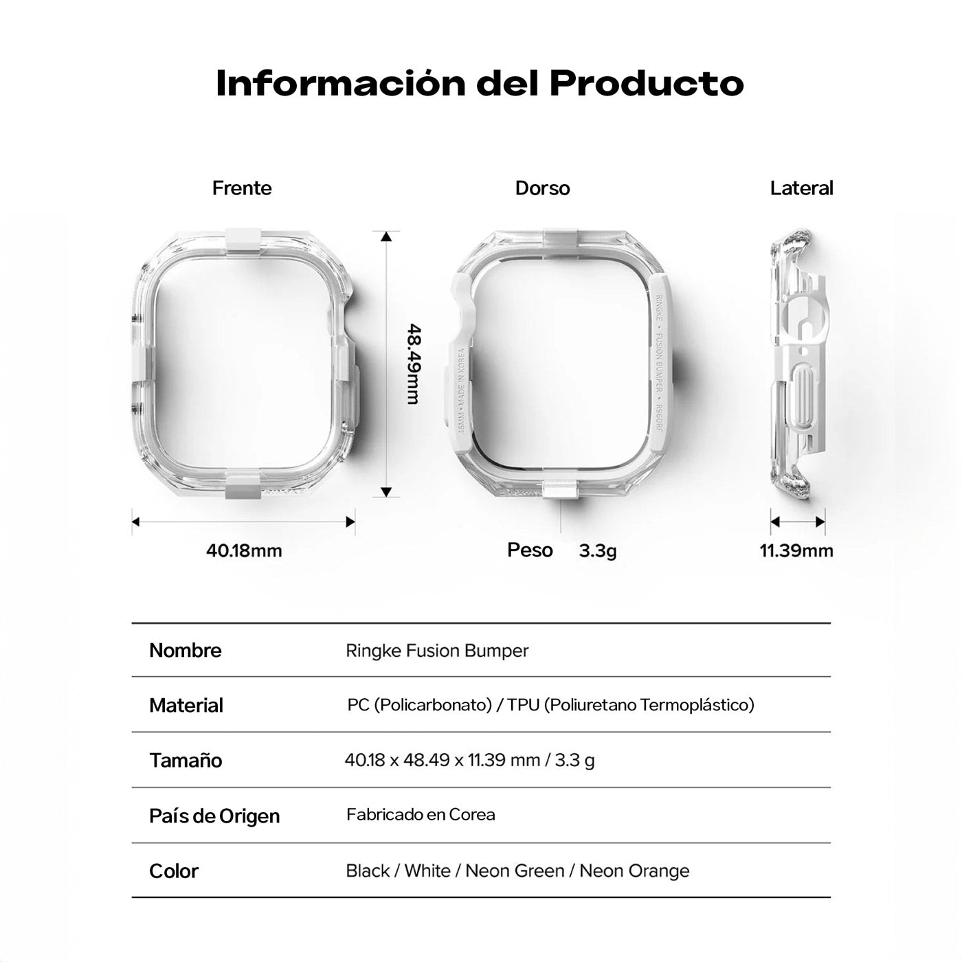 Case Ringke Fusion Bumper Apple Watch 42MM Serie 10/11