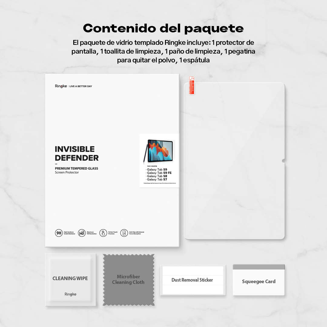 Vidrio Ringke Invisible Defender Galaxy Tab S10 FE / S9 / S9 FE / S8 / S7