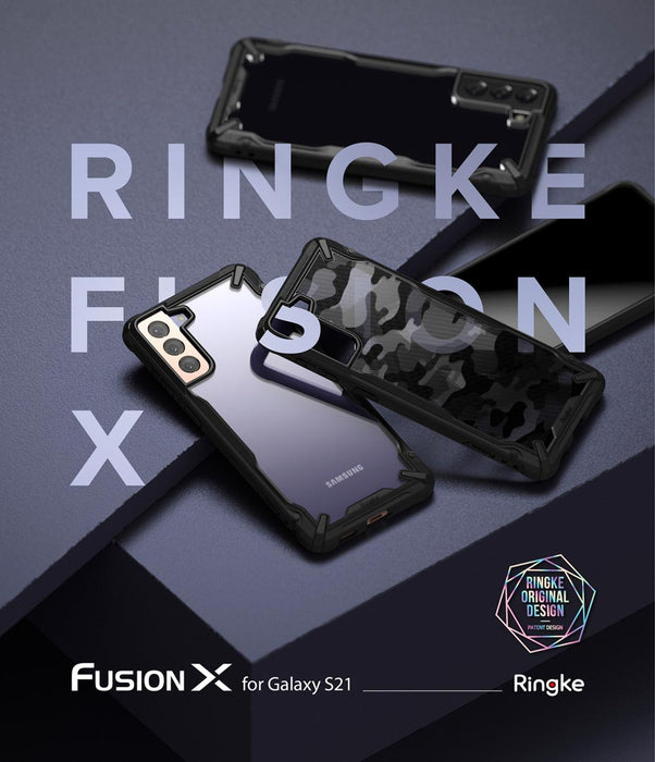 Case Ringke Fusion-X Design Galaxy S21 - Camo Black (OPENBOX)