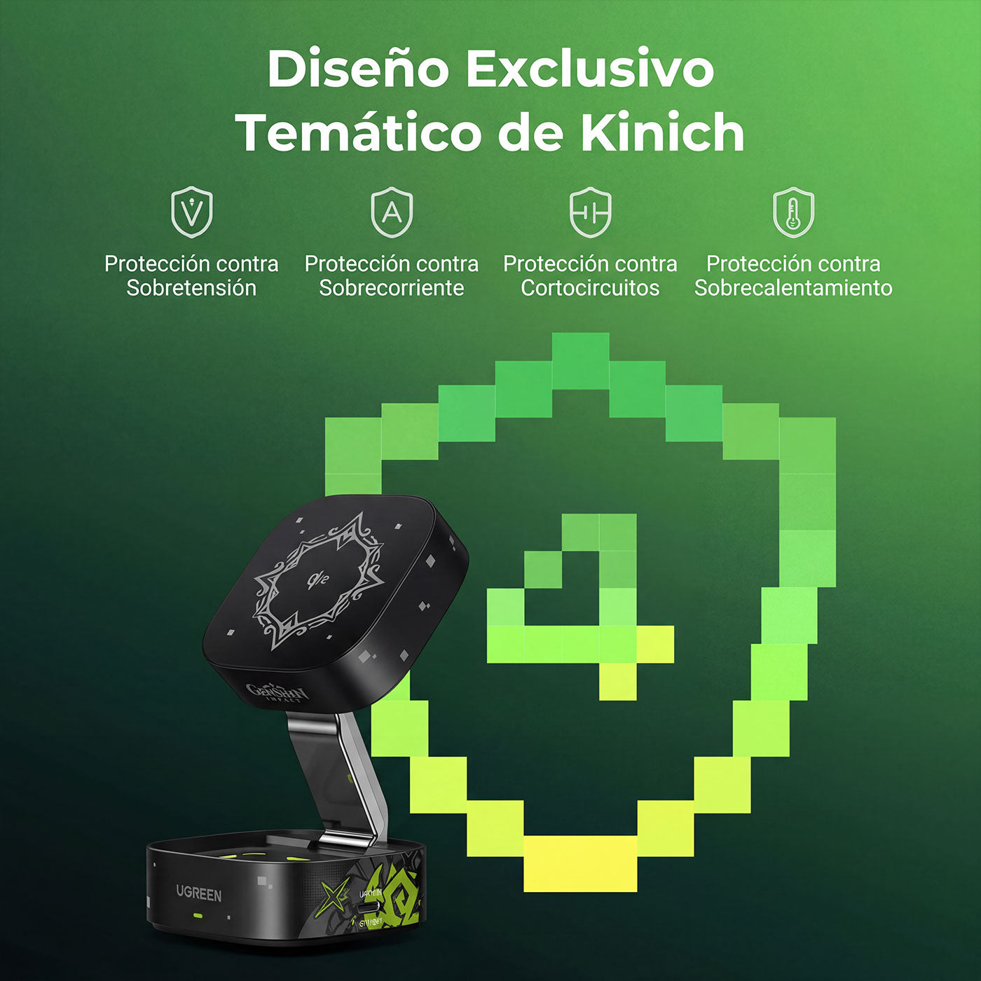 UGREEN MagFlow 2 en 1 Genshin Impact Edition (Magsafe) - 35316GI