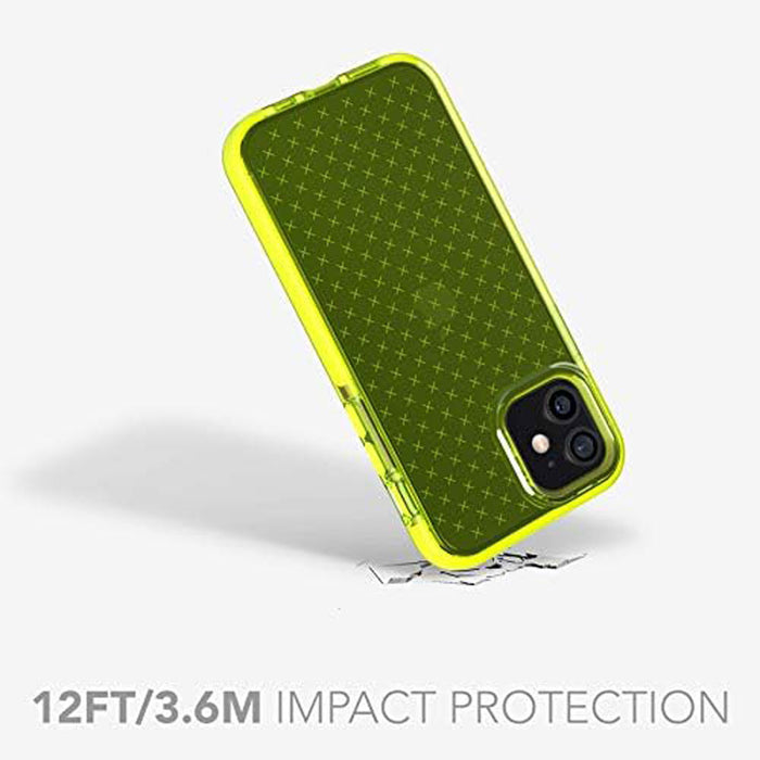 Case Tech21 Evo Check iPhone 12 / 12 Pro - Luminous Yellow