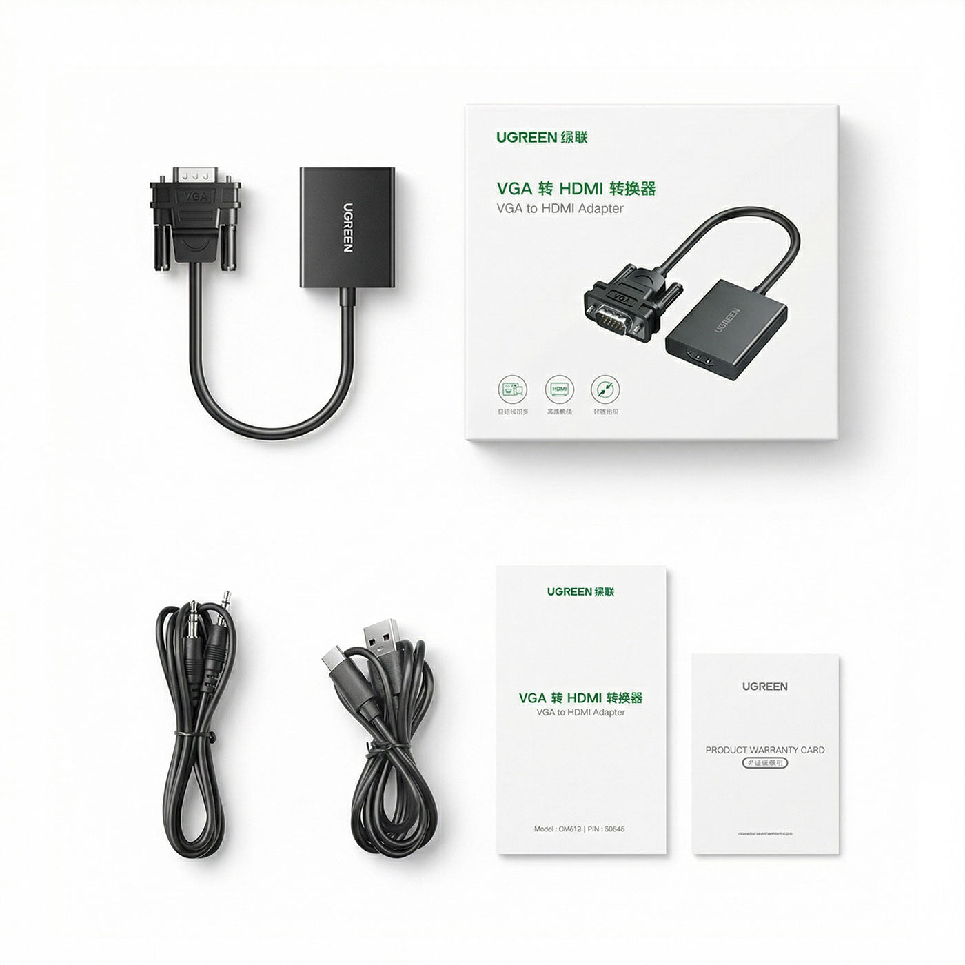 Adaptador Ugreen VGA Macho a HDMI Hembra
