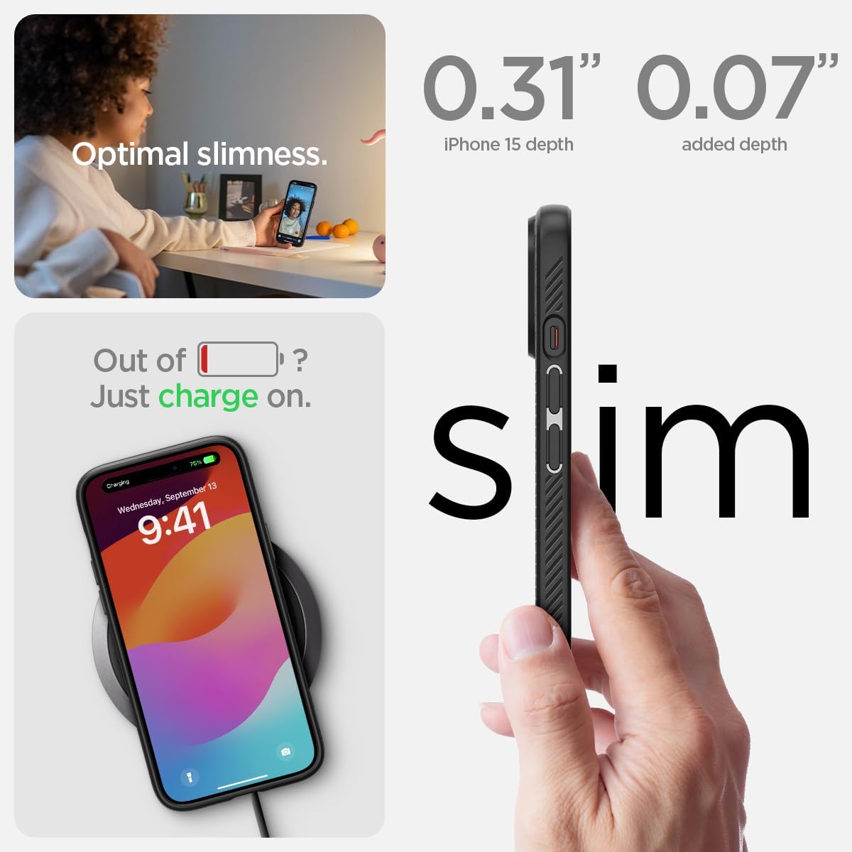 Case Spigen Liquid Air iPhone 15