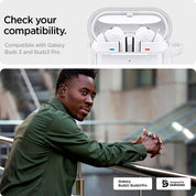 Case Spigen Ultra Hybrid Galaxy Buds3 / 3 Pro - Jet White
