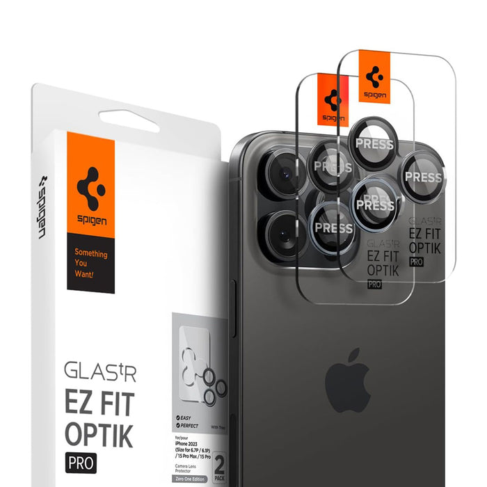 Spigen Protector de lente iPhone 15 Pro / iPhone 15 Pro Max / iPhone 14 Pro / iPhone 14 Pro Max (2 Pack)